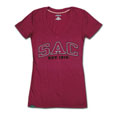 Jrs Sac Ulta Darcy V-Neck Tee, Jansport - Fuschia