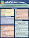 Apa/Mla Guidelines