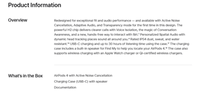 Airpods 4 w/ Active Noise Cancellation (1084916332) Airpods 4 w/ Active Noise Cancellation