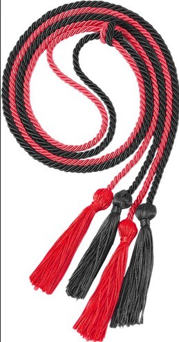 SAC Red/Black Graduation Cord
