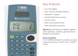 TI-30XS Scientific Calculator