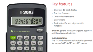 TI-30Xa Scientific Calculator
