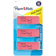 Pink Eraser 3Pk Paper Mate