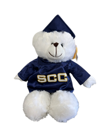 White SCC Grad Bear
