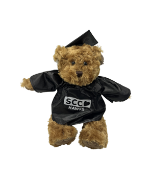 Grad Bear SCC Loves Hawks